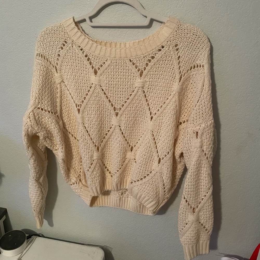 Cable knit sweater